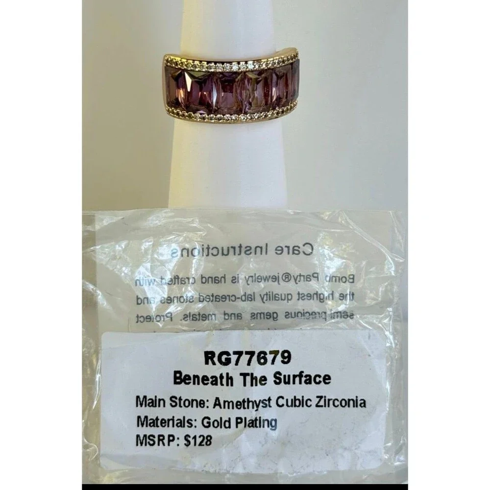 Amethyst Band style Ring, size 10